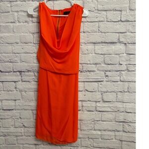 The Limited Dress Cowl Neck Sleeveless‎ Orange Size 14